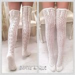 White Lace Pattern Stockings